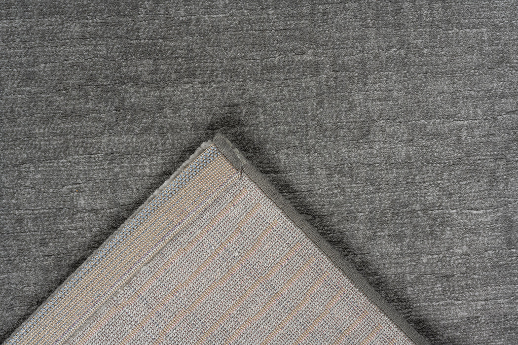 Plain Textured Dove Grey Argentum Rug (63078-7696) - Rugs Direct