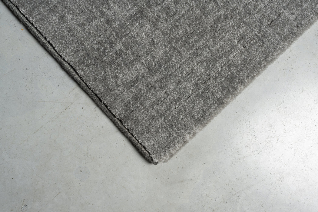 Plain Textured Dove Grey Argentum Rug (63078-7696) - Rugs Direct