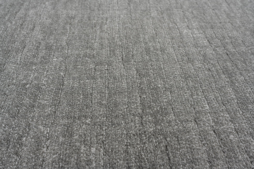 Plain Textured Dove Grey Argentum Rug (63078-7696) - Rugs Direct