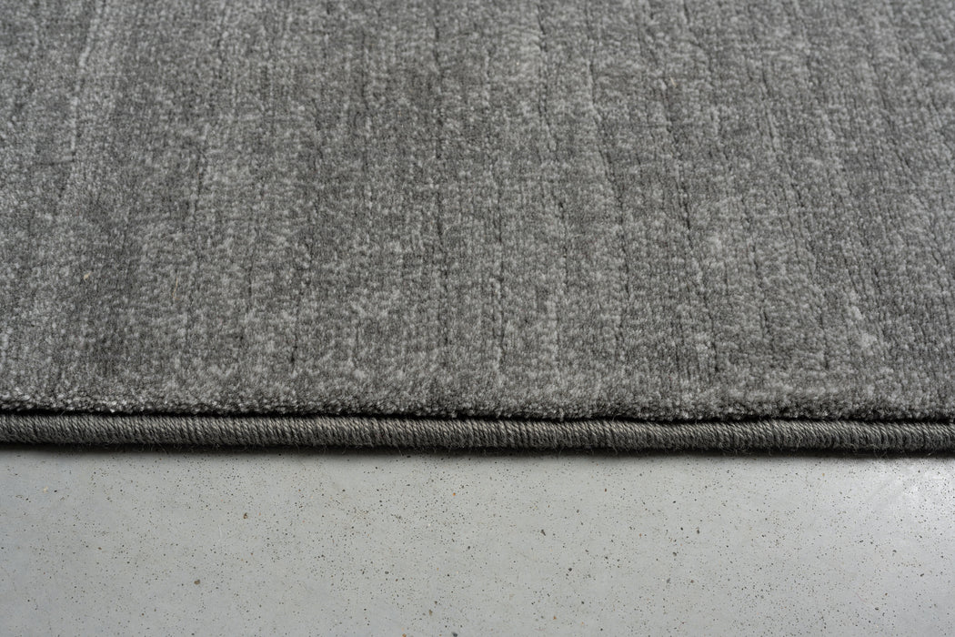 Plain Textured Dove Grey Argentum Rug (63078-7696) - Rugs Direct
