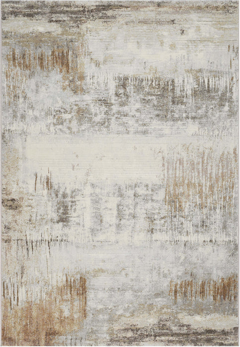 Funky Abstract Design Argentum Rug Size: 280 x 380cm-Rugs Direct