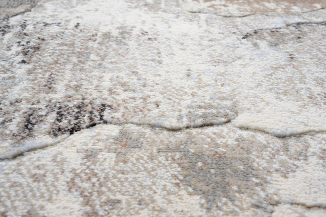 Modern Abstract Textured Argentum Rug (63402-8282) Size: 280 x 380cm - Rugs Direct