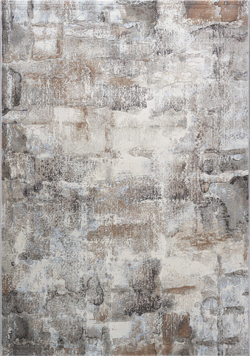 Modern Abstract Textured Argentum Rug (63402-8282) Size: 280 x 380cm - Rugs Direct