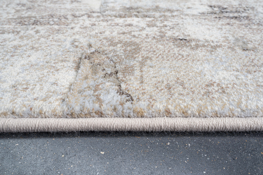 Modern Abstract Textured Argentum Rug (63402-8282) Size: 280 x 380cm - Rugs Direct