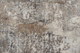 Modern Abstract Textured Argentum Rug (63402-8282) Size: 280 x 380cm - Rugs Direct