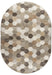 Hive Geometric Design Oval Argentum Rug Size: 200 x 290cm (63456-9293) - Rugs Direct