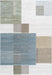 Modern Slate Blue & Sage Geometric Block Argentum Rug Size: 200 x 290cm (63505-5250) - Rugs Direct