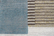 Modern Slate Blue & Sage Geometric Block Argentum Rug Size: 200 x 290cm (63505-5250) - Rugs Direct