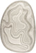 Modern Abstract Design Argentum Pebble Shape Rug Size: 160 x 230cm (63542-6575)