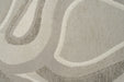 Modern Abstract Design Argentum Pebble Shape Rug Size: 160 x 230cm (63542-6575)
