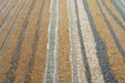 Modern Ochre & Slate Blue Linear Stripe Argentum Rug Size: 160 x 230cm (63892-1219) - Rugs Direct