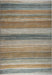 Modern Ochre & Slate Blue Linear Stripe Argentum Rug Size: 160 x 230cm (63892-1219) - Rugs Direct