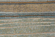 Modern Ochre & Slate Blue Linear Stripe Argentum Rug Size: 160 x 230cm (63892-1219) - Rugs Direct