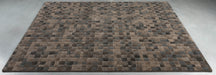 Modern Mocha & Slate Checkerboard Mosaic Argentum Rug Size: 280 x 380cm (63984-3293) - Rugs Direct