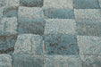 Modern Charcoal & Slate Blue Checkerboard Argentum Rug (63984-4249) - Rugs Direct