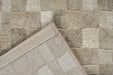 Modern Cream & Taupe Checkerboard Argentum Rug Size: 280 x 380cm (63984-6575) - Rugs Direct