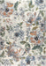 Transitional Denim & Peach Floral Print Argentum Rug (63989-6656) - Rugs Direct