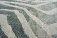 Contemporary Dark Grey Geometric Wave Abstract Argentum Rug (63990-4299) - Rugs Direct