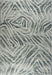 Contemporary Dark Grey Geometric Wave Abstract Argentum Rug (63990-4299) - Rugs Direct