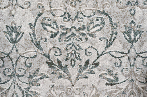 Vintage Floral Pattern Platinum Rug - Rugs Direct