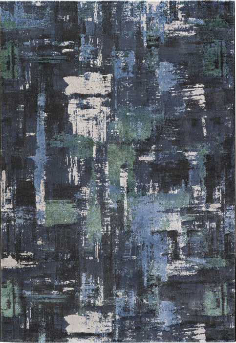Abstract Brushstroke Design Luxurious Platinum Rug Size: 200 x 290cm (83029-3242) - Rugs Direct