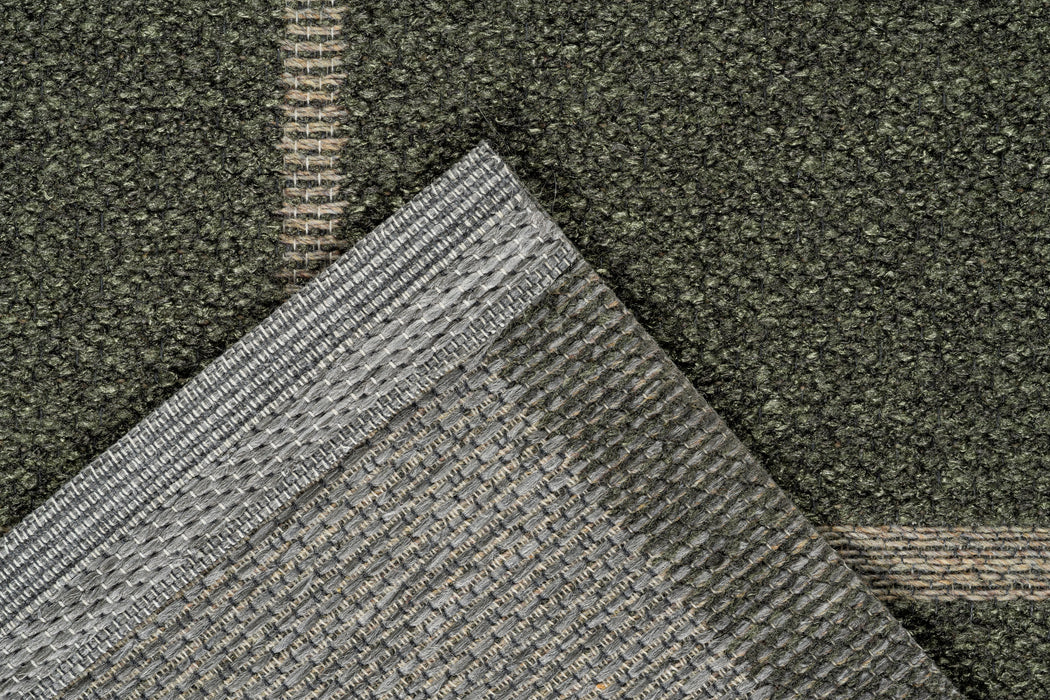 Katana Indoor/Outdoor Moss Green & Beige Flatweave Rug (85002-4001) - Rugs Direct