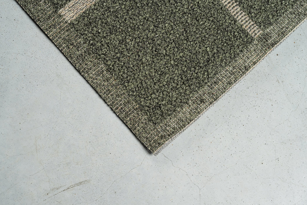 Katana Indoor/Outdoor Moss Green & Beige Flatweave Rug (85002-4001) - Rugs Direct