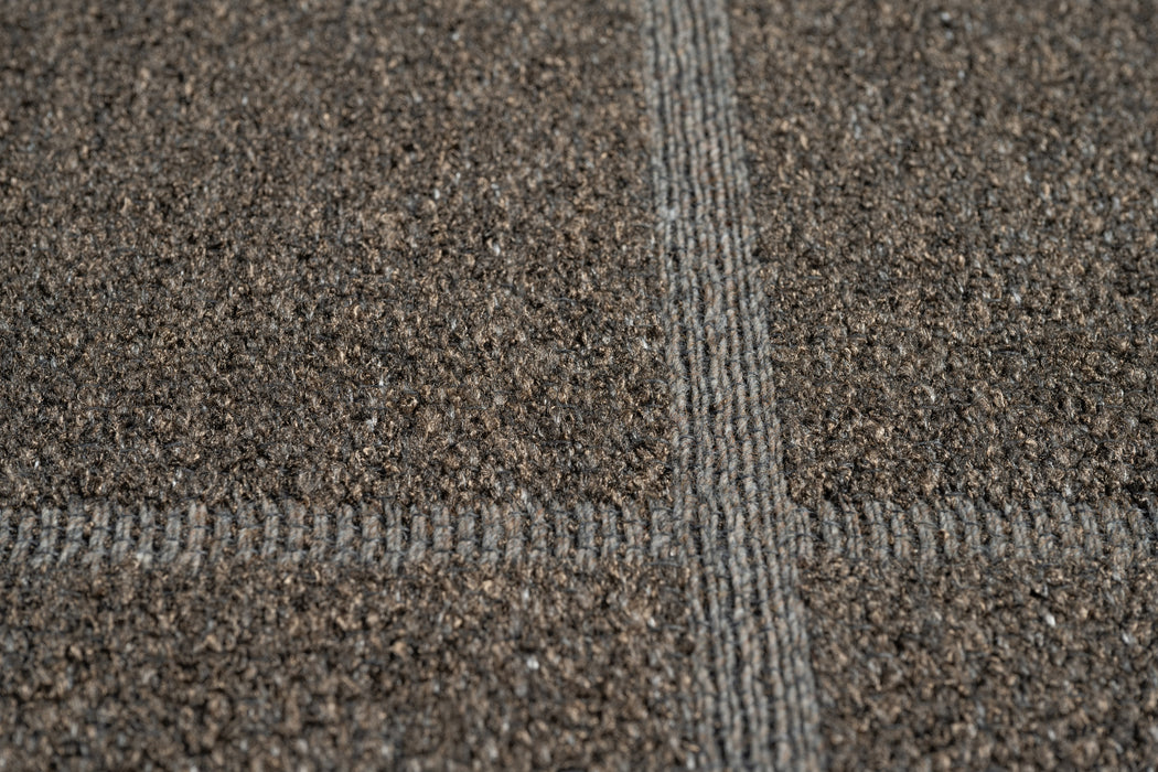Katana Indoor/Outdoor Charcoal Brown Flatweave Rug (85002-7001) - Rugs Direct