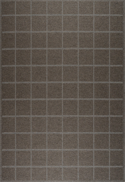 Katana Indoor/Outdoor Charcoal Brown Flatweave Rug (85002-7001) - Rugs Direct