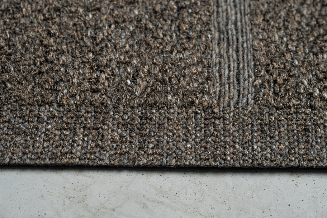 Katana Indoor/Outdoor Charcoal Brown Flatweave Rug (85002-7001) - Rugs Direct
