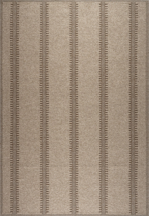 Katana Indoor/Outdoor Beige & Mocha Vertical Stripe Rug (85028-7005)