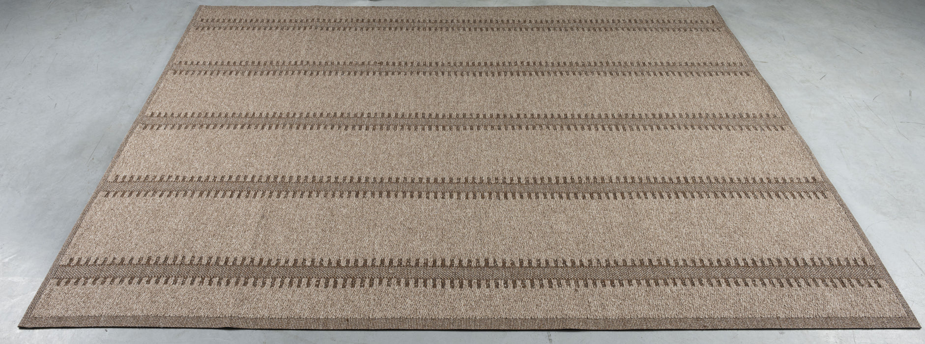 Katana Indoor/Outdoor Beige & Mocha Vertical Stripe Rug (85028-7005)