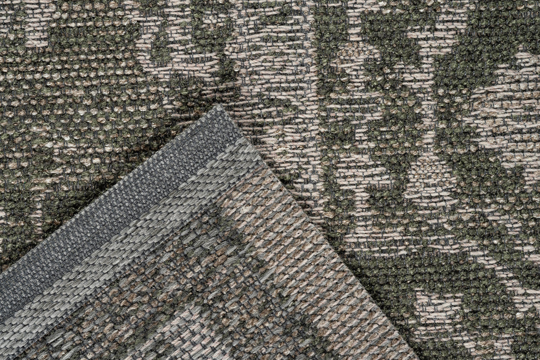 Bohemia Moss Green Tribal Pattern Outdoor Rug (92004-4005) - Rugs Direct