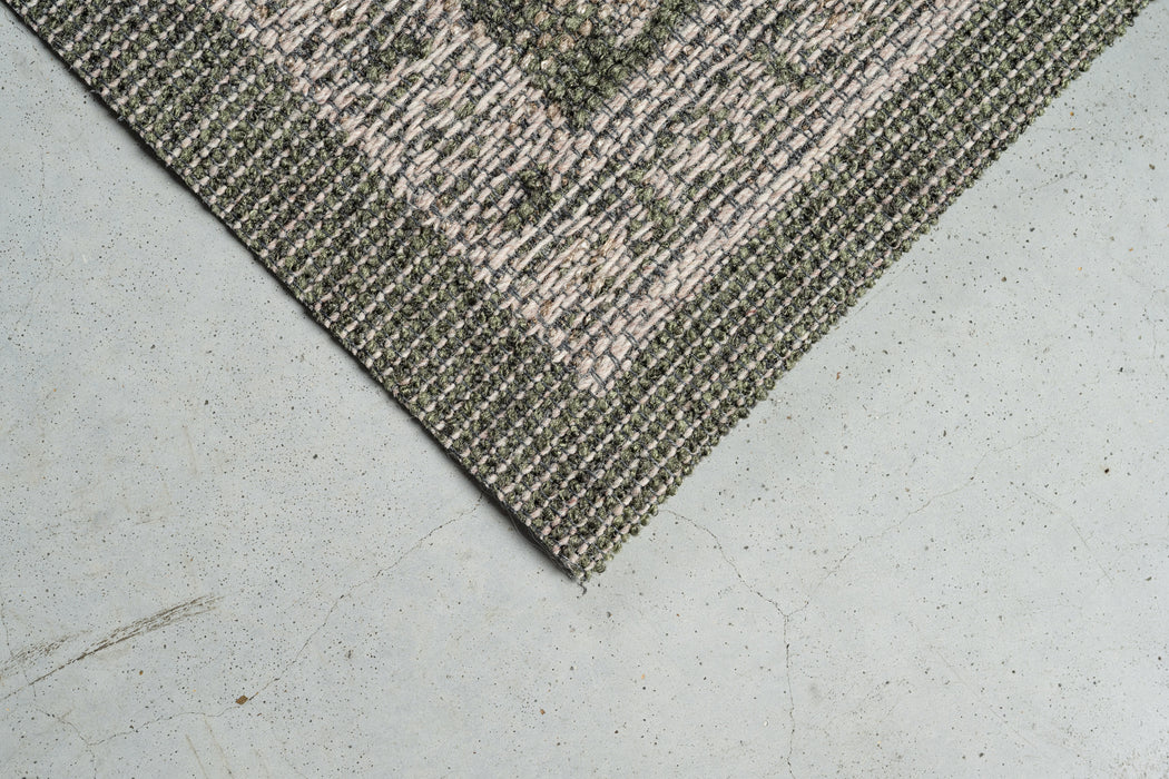 Bohemia Moss Green Tribal Pattern Outdoor Rug (92004-4005) - Rugs Direct