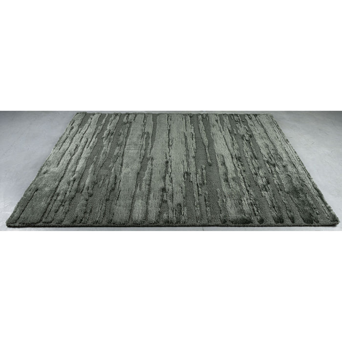 Modern Forest Green Lux Textured Limba Rug (13025-4373) - Rugs Direct