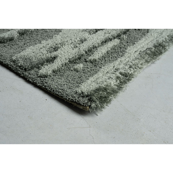 Modern Forest Green Lux Textured Limba Rug (13025-4373) - Rugs Direct