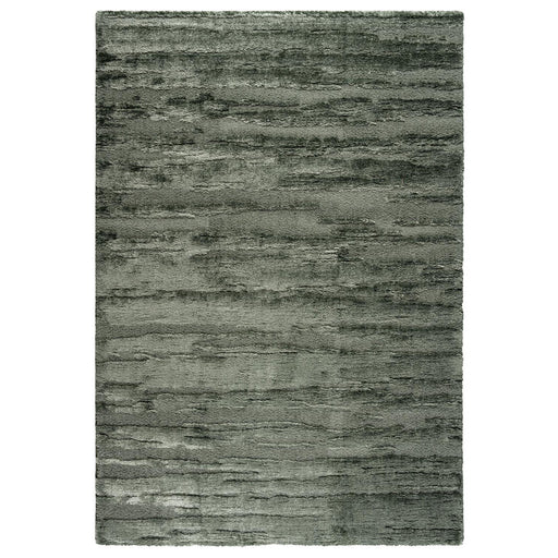 Modern Forest Green Lux Textured Limba Rug (13025-4373) - Rugs Direct