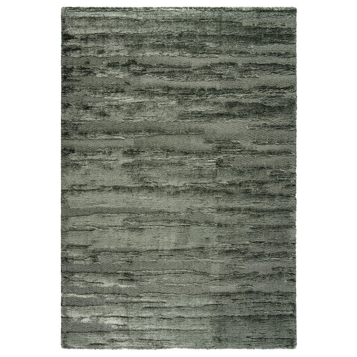 Modern Forest Green Lux Textured Limba Rug (13025-4373) - Rugs Direct