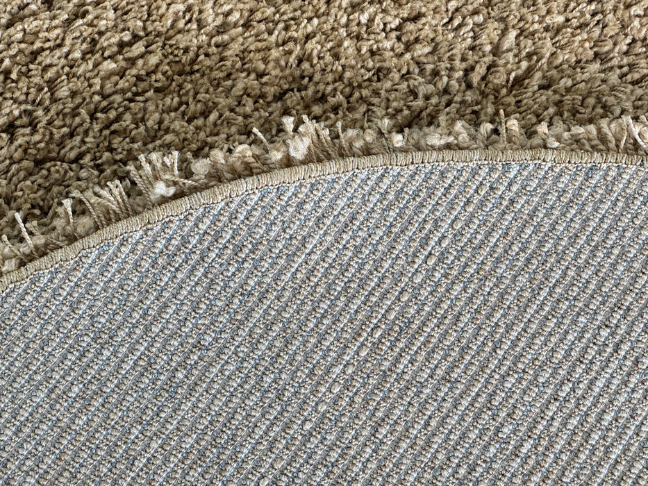 Twilight Shaggy Light Brown & Beige Colour Pebble Shape Rug Size: 160 x 230cm (39001-2244) - Rugs Direct