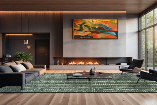 Luxurious Textured Modern Design Masai Rug (14002-4363) - Rugs Direct