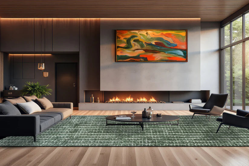 Luxurious Textured Modern Design Masai Rug (14002-4363) - Rugs Direct