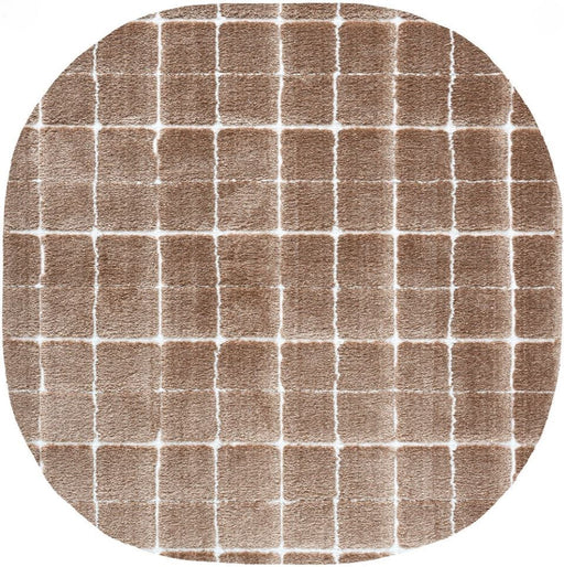 Luxurious Textured Modern Design Masai Rug (14003-1262) Rounded Square- Rugs Direct