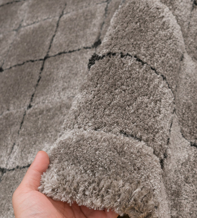 Luxurious Textured Modern Design Masai Rug (14003-2181) Rounded Rectangle-Rugs Direct