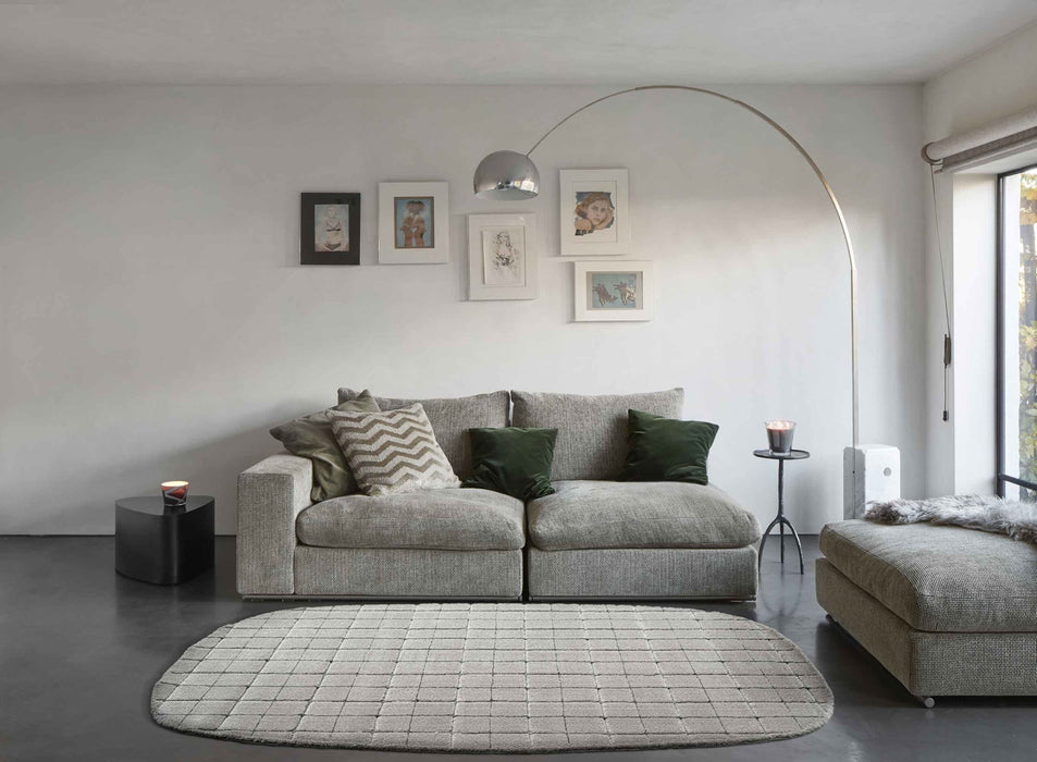 Luxurious Textured Modern Design Masai Rug (14003-2181) Rounded Rectangle-Rugs Direct