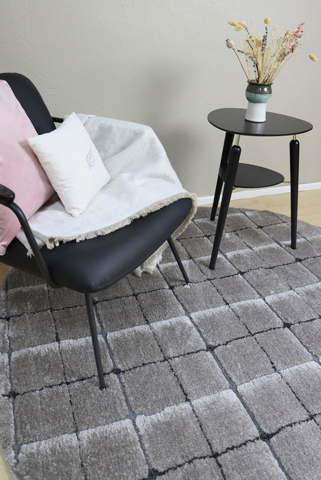 Luxurious Textured Modern Design Masai Rug (14003-2181) Rounded Square- Rugs Direct