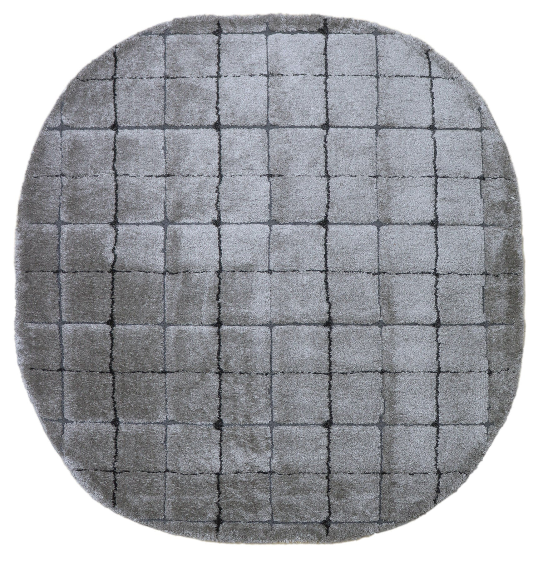 Luxurious Textured Modern Design Masai Rug (14003-2181) Rounded Square ...