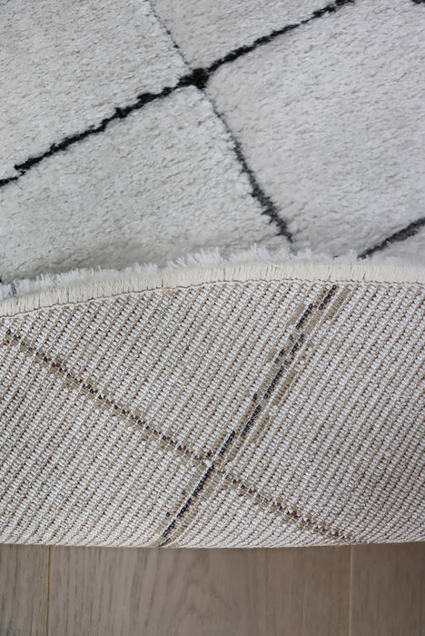 Luxurious Textured Modern Design Masai Rug (14003-6181) Rounded Square- Rugs Direct