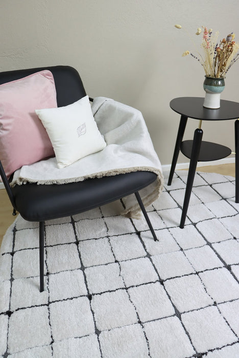 Luxurious Textured Modern Design Masai Rug (14003-6181) Rounded Square- Rugs Direct