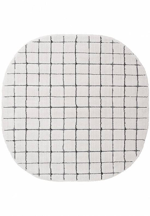 Luxurious Textured Modern Design Masai Rug (14003-6181) Rounded Square- Rugs Direct