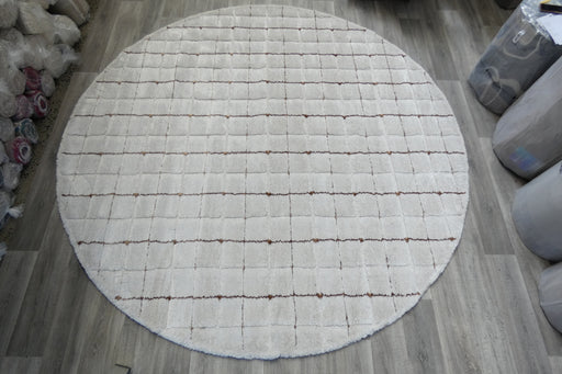Luxurious Textured Modern Design Masai Round Rug Size: 300 x 300cm (14003-6212)- Rugs Direct NZ
